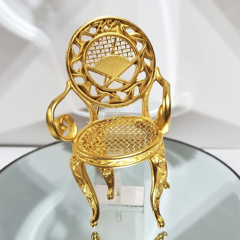Iconic Vintage KARL LAGERFELD Rococo Louis XV Chair Brooch